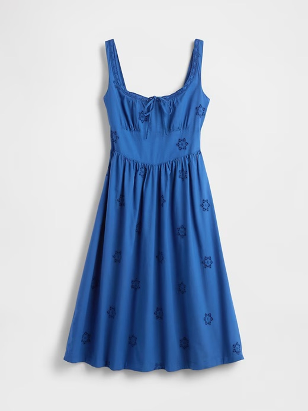 Gap Eyelet Scoop Neck Dress Blue - Picture 3 of 8
